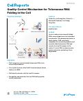 Cover page: Quality-Control Mechanism for Telomerase RNA Folding in the Cell