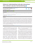 Cover page: Editorial: Understanding molecular interactions that underpin vascular mechanobiology