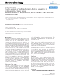 Cover page: In silico analysis of mobile elements-derived sequences in schizophrenia-related genes