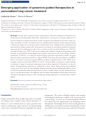 Cover page: Emerging application of genomics-guided therapeutics in personalized lung cancer treatment.