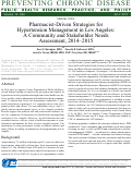 Cover page: Pharmacist-Driven Strategies for Hypertension Management in Los Angeles: A Community and Stakeholder Needs Assessment, 2014–2015