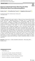 Cover page: Exposure to Extremely Partisan News from the Other Political Side Shows Scarce Boomerang Effects.