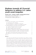 Cover page: Kindness towards all: Prosocial behaviors to address U.S. Latinx youth social inequities