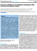 Cover page: Cutaneous collagenous vasculopathy: development after coronary artery bypass surgery