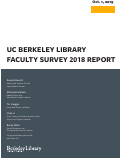 Cover page of UC Berkeley Library Faculty Survey 2018 Report