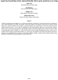 Cover page: Agent-based modeling of how national identity affects party preferences in voting