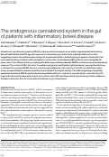 Cover page: The endogenous cannabinoid system in the gut of patients with inflammatory bowel disease.