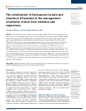 Cover page: The combination of fluticasone furoate and vilanterol trifenatate in the management of asthma: clinical trial evidence and experience