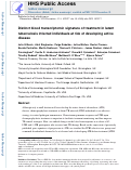 Cover page: Distinct blood transcriptomic signature of treatment in latent tuberculosis infected individuals at risk of developing active disease