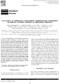 Cover page: The Effect of Emergency Department Observational Experience on Medical Student Interest in Emergency Medicine