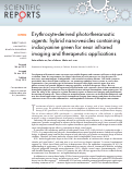 Cover page: Erythrocyte-derived photo-theranostic agents: hybrid nano-vesicles containing indocyanine green for near infrared imaging and therapeutic applications