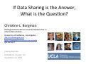 Cover page: If Data Sharing is the Answer, What is the Question?