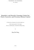 Cover page: Repetitive and Iterative Learning Control for Power Converter and Precision Motion Control