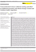 Cover page: Transcontinental retroarc sediment routing controlled by subduction geometry and climate change (Central and Southern Andes, Argentina)