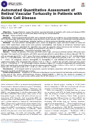 Cover page of Automated Quantitative Assessment of Retinal Vascular Tortuosity in Patients with Sickle Cell Disease.