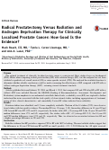 Cover page: Radical Prostatectomy Versus Radiation and Androgen Deprivation Therapy for Clinically Localized Prostate Cancer: How Good Is the Evidence?