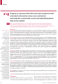 Cover page: Pregnancy outcomes after first-trimester treatment with artemisinin derivatives versus non-artemisinin antimalarials: a systematic review and individual patient data meta-analysis.