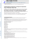 Cover page: Predicting disease progression in progressive supranuclear palsy in multicenter clinical trials.