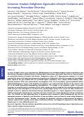 Cover page: Genomic Analysis Enlightens Agaricales Lifestyle Evolution and Increasing Peroxidase Diversity