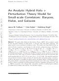 Cover page: An analytic hybrid halo + perturbation theory model for small-scale correlators: baryons, halos, and galaxies