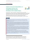Cover page: Impact of Social Vulnerability on Comorbid Cancer and Cardiovascular Disease Mortality in the United States.