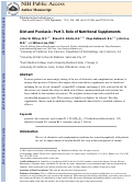 Cover page: Diet and psoriasis, part III: role of nutritional supplements.