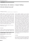 Cover page: Morbid Obesity with Achalasia: A Surgical Challenge