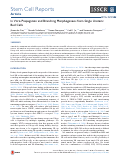 Cover page: In&nbsp;Vitro Propagation and Branching Morphogenesis from Single Ureteric Bud&nbsp;Cells