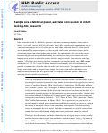 Cover page: Sample Size, Statistical Power, and False Conclusions in Infant Looking‐Time Research