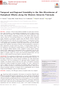 Cover page: Temporal and Regional Variability in the Skin Microbiome of Humpback Whales along the Western Antarctic Peninsula.