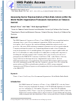 Cover page: Assessing sector representation of non-state actors within the World Health Organisation Framework Convention on Tobacco Control