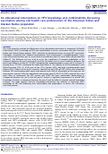 Cover page: An educational intervention on HPV knowledge and comfortability discussing vaccination among oral health care professionals of the American Indian and Alaskan Native population