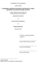 Cover page: Considering Methods for Object Reckoning in Vision Equipped Autonomous Flight Systems