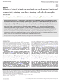 Cover page: Effects of visual attention modulation on dynamic functional connectivity during own-face viewing in body dysmorphic disorder