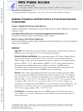 Cover page: Diabetes Prevalence and Risk Factors in Four Asian American Communities