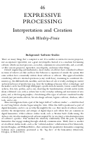 Cover page: EXPRESSIVE PROCESSING Interpretation and Creation