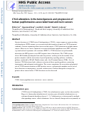 Cover page: CYLD Alterations in the Tumorigenesis and Progression of Human Papillomavirus–Associated Head and Neck Cancers