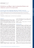 Cover page: Metabolomic profiling to improve glomerular filtration rate estimation: a proof-of-concept study