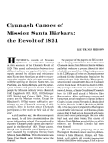 Cover page: Chumash Canoes of Mission Santa Barbara:  the Revolt of 1824