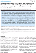 Cover page: Modernization, Sexual Risk-Taking, and Gynecological Morbidity among Bolivian Forager-Horticulturalists