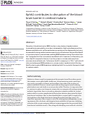 Cover page: EphA2 contributes to disruption of the blood-brain barrier in cerebral malaria