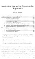 Cover page: Immigration Law and the Proportionality Requirement