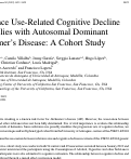 Cover page: Substance Use-Related Cognitive Decline in Families with Autosomal Dominant Alzheimer's Disease: A Cohort Study.