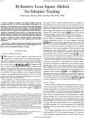 Cover page: Bi-iterative least square method for subspace tracking