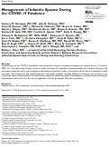 Cover page: Management of Infantile Spasms During the COVID-19 Pandemic.