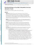 Cover page: Brain-Based Biotypes of Psychiatric Vulnerability in the Acute Aftermath of Trauma.