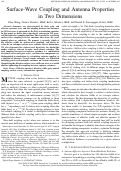 Cover page: Surface-Wave Coupling and Antenna Properties in Two Dimensions