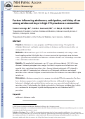 Cover page: Factors Influencing Abstinence, Anticipation, and Delay of Sex Among Adolescent Boys in High–Sexually Transmitted Infection Prevalence Communities