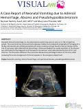 Cover page: A Case Report of Neonatal Vomiting due to Adrenal Hemorrhage, Abscess and Pseudohypoaldosteronism