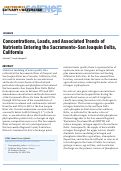 Cover page: Concentrations, Loads, and Associated Trends of Nutrients Entering the Sacramento–San Joaquin Delta, California